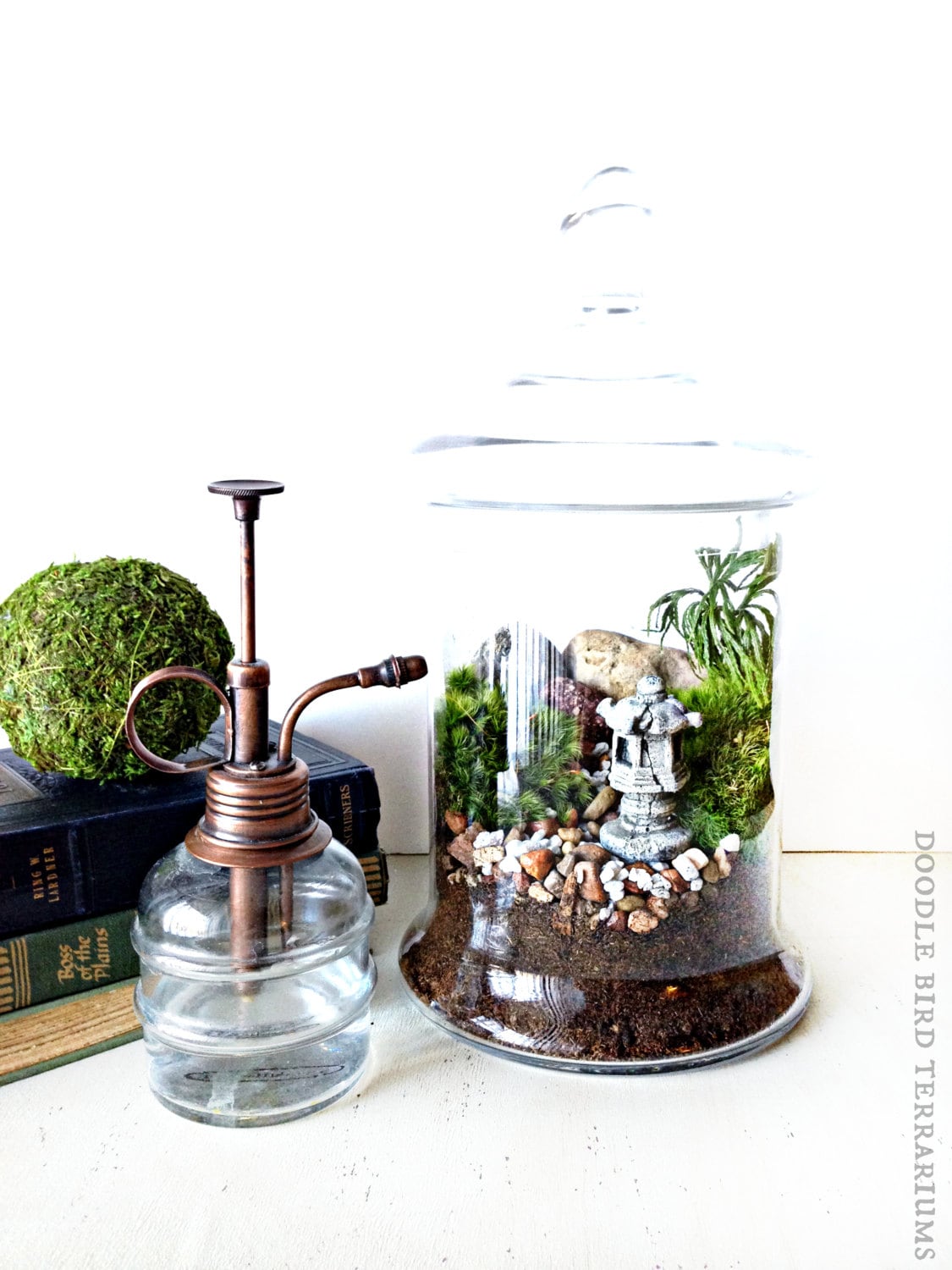 Japanese Garden Terrarium with Miniature Path by DoodleBirdie