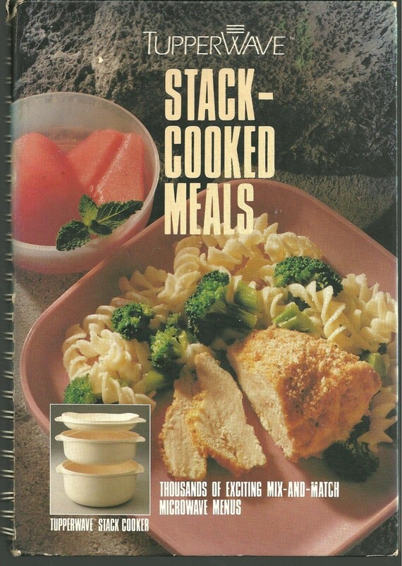 Vintage Cookbook Tupperware Stack Cooked by HappyHomemakerVtg