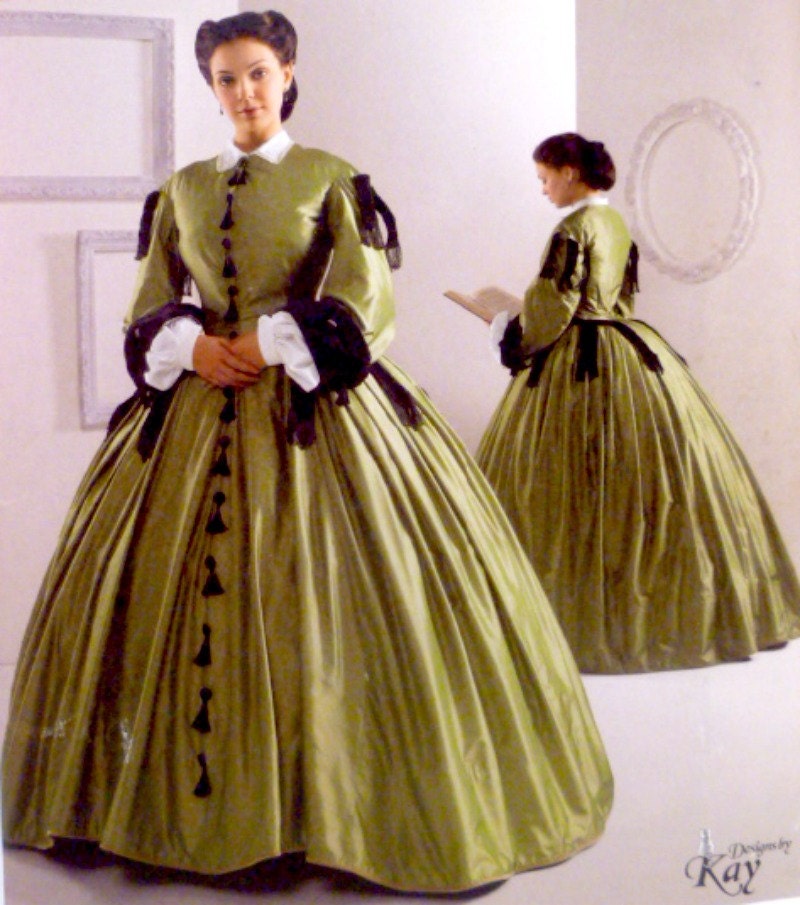 Costume Pattern One Piece Civil War Era by VintageNeedleFinds