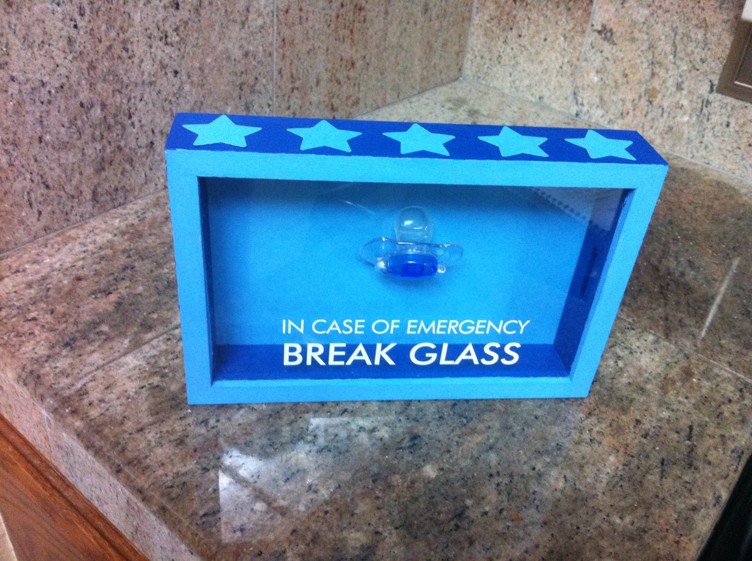 In Case Of Emergency Break Glass Shadow Box