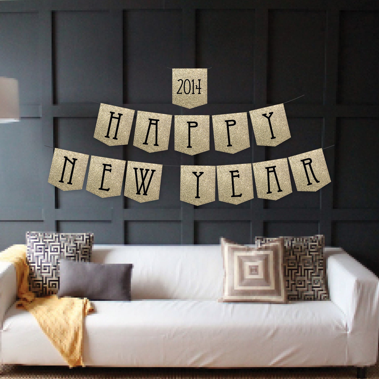 Instant Download - Happy New Year Banner - Bonne AnnÃ©e Banner - New Year's Eve Banner - New Year's Banner - DIY Printable Banner - CreativeUnionDesign