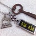 Missouri ROAD TRIP Necklace with License Plate, Skeleton Key, Arch Charm, and Rhinestones