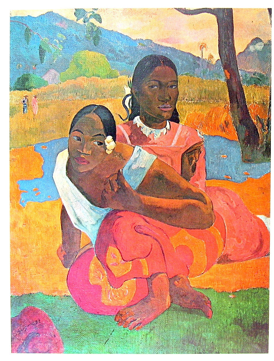 Masterpiece Painting - Paul Gauguin - When Will You Marry - 1966 Vintage Print Reproduction - 12 x 15 - mysunshinevintage