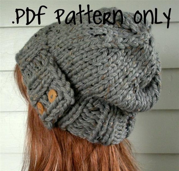 Knit Hat PATTERN Instant Download Knitting by TikiFiberCrafts