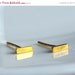 Black Friday Sale Tiny Dainty Simple Geometric Rectangle Stud Earrings Gold Plated Sterling Under 25