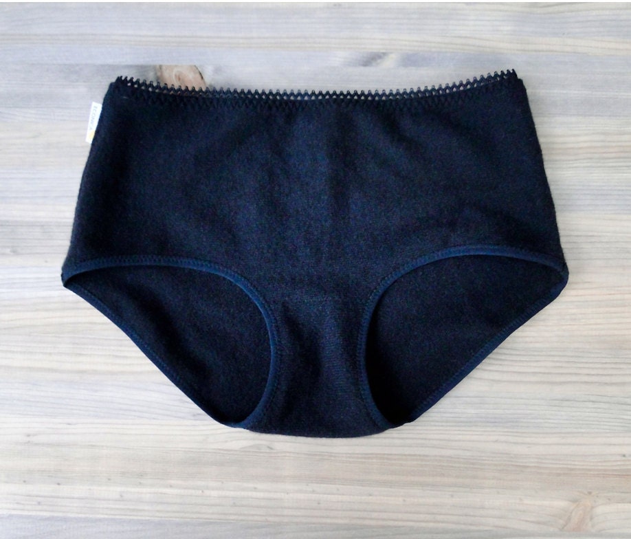 Cashmere panties - black warm underwear lingerie  - white, blue, grey red shorts - made to measure