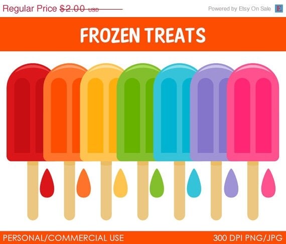 50 % OFF - Frozen Treats Clipart - Digital Clip Art Graphics for Personal or Commercial Use Il_570xn