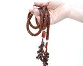 Brown Necklace Lariat belt with Tassels - Albinasjewelry