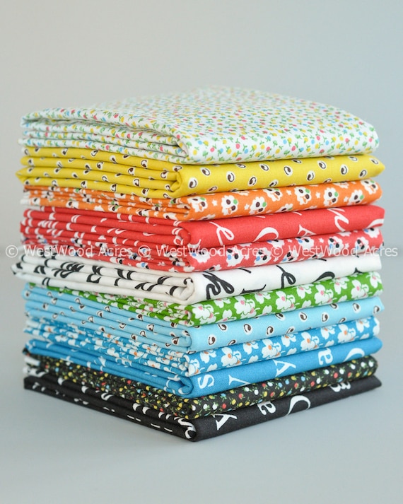 A is for... Fat Quarter Bundle of 12 from My KT for Windham Fabrics