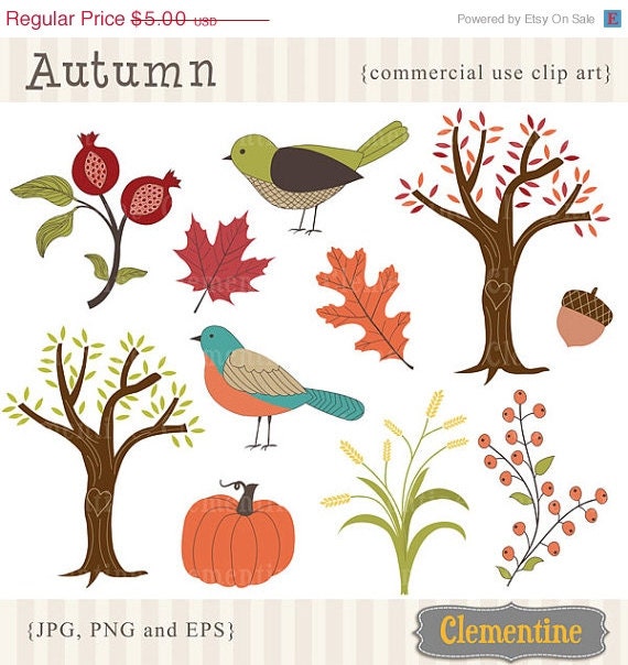 40% OFF SALE Fall clip art images, fall clipart, autumn vector, royalty free clip art- Instant Download Il_570xn