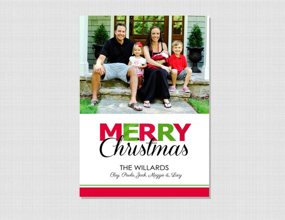 Christmas Collection: Merry Christmas Photo Card Il_570xn