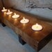 Black cherry and walnut tea light candle holder