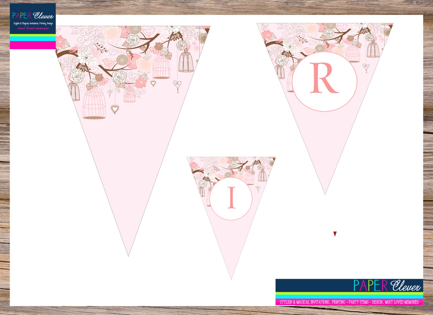 Girls baby shower banner,vintage, birdcage, pink, "IT'S A Girl" - instant download #280687 Il_570xn