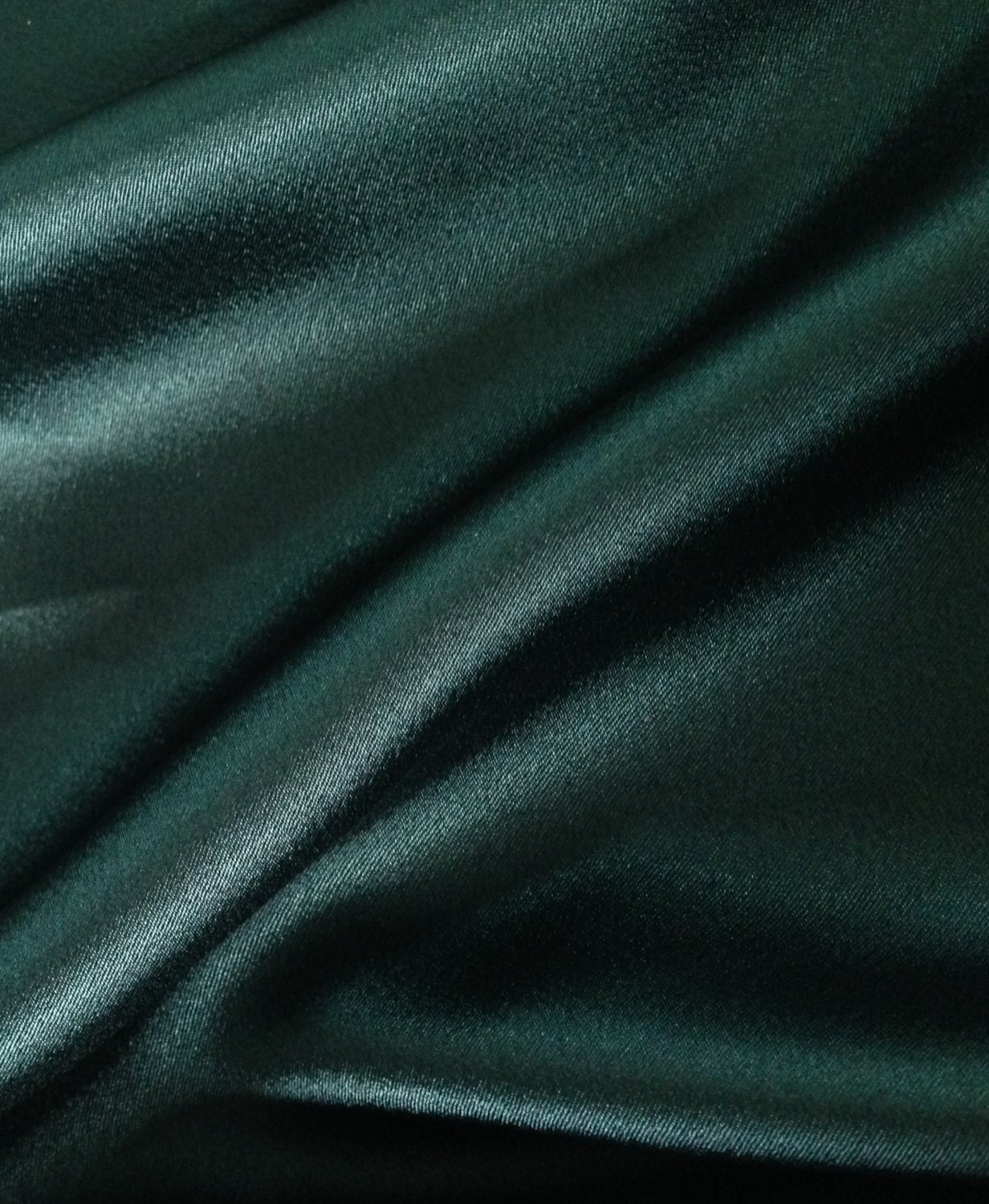 Items similar to Polyester Charmeuse Dark Green Fabric (by the yard) on