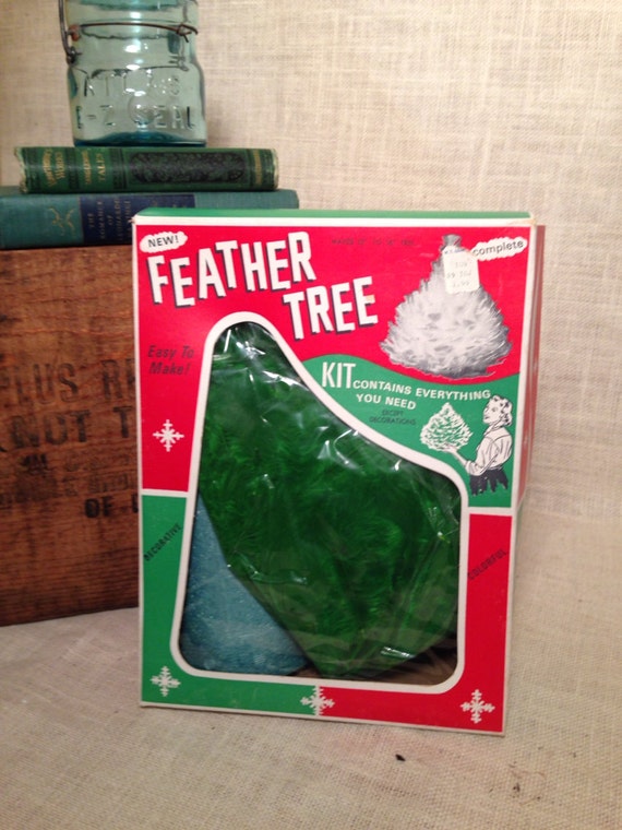 Amazing COMPLETE Vintage Feather Tree Kit by SemiUrbanCollector