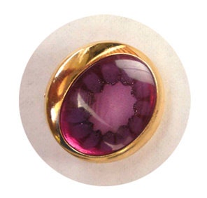 Purple Gold Oval Shank Button -1 inch retro shank button - sasakimu