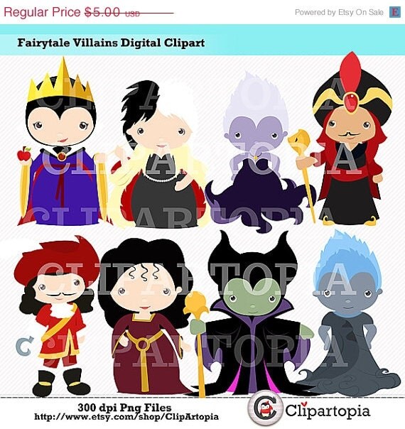 ON SALE Fairytale Villains For Personal and Commercial Use / INSTANT Download Il_570xn