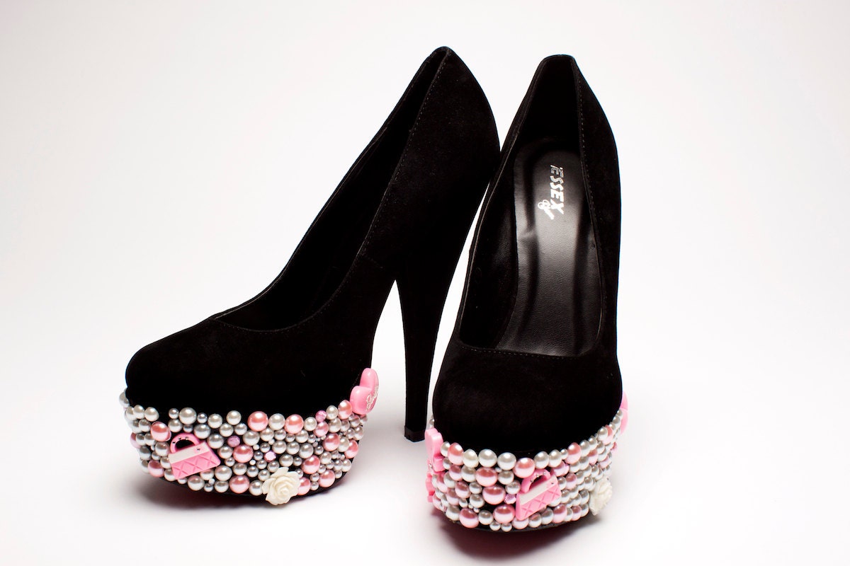 Barbie Prom Party Embellished Platform Heels - Made to Order