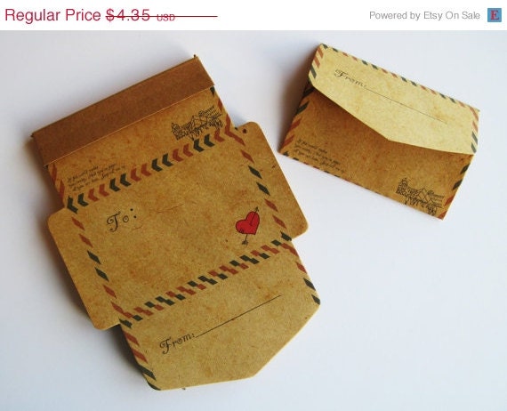 ON SALE Air Mail Envelope Memo Pad - 50 sheets / envelopes - Paris, Love, Bonjour Il_570xn