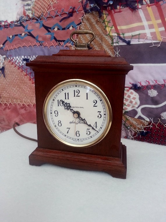 Seth Thomas Desk Mantle Alarm Clock Electric by OldeBerry on Etsy