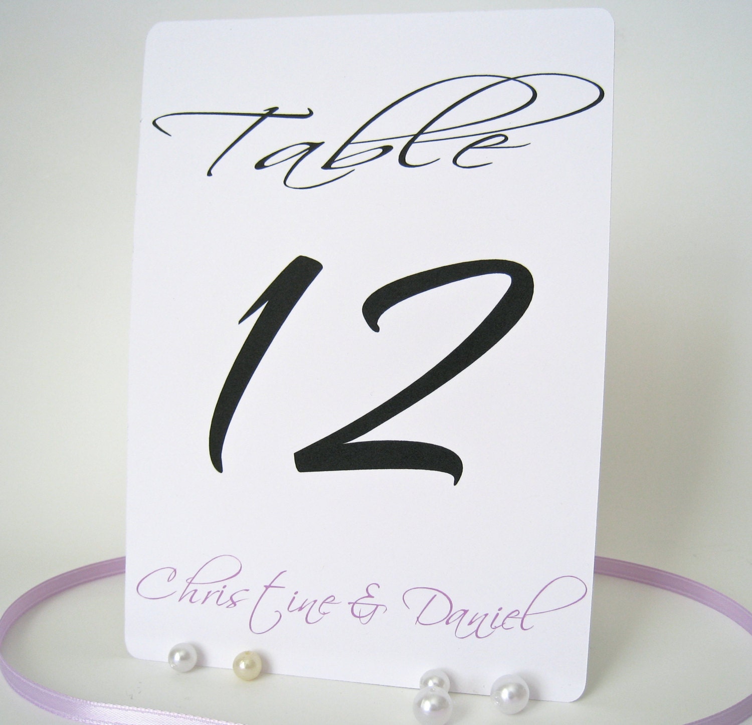 Personalized table numbers 5" x 7", wedding table numbers cards, set of 10 - PaperLovePrints