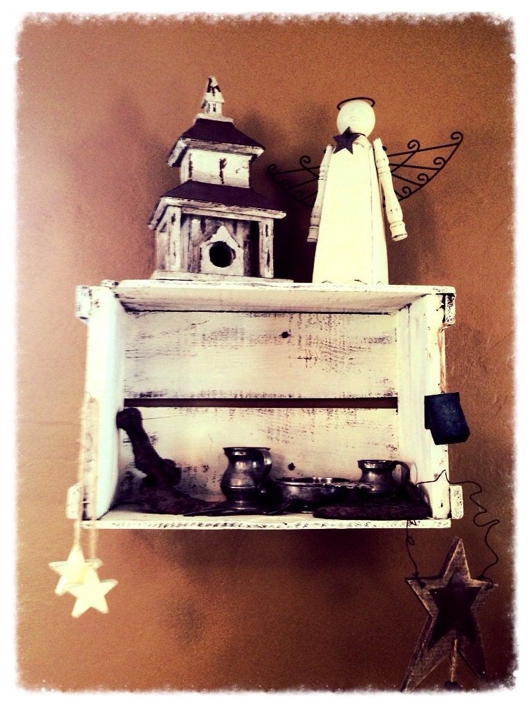 Rustic wooden shadow box by atticandearth on Etsy