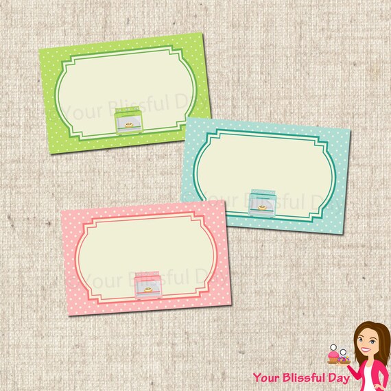 PRINTABLE Bun in the Oven Baby Shower Label Tents Il_570xn