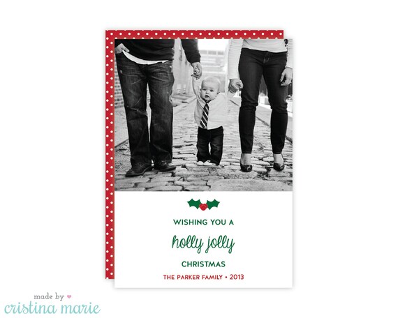 holiday photo cards, printed cards, personalized holiday cards, printable file also available Il_570xn