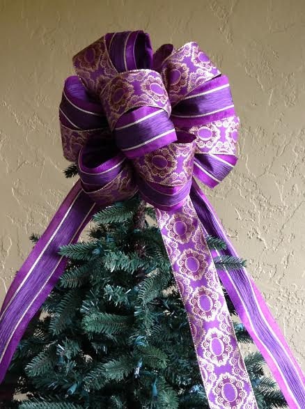 royal purple gold tree topper bow christmas by royal purple gold tree topper bow christmas by