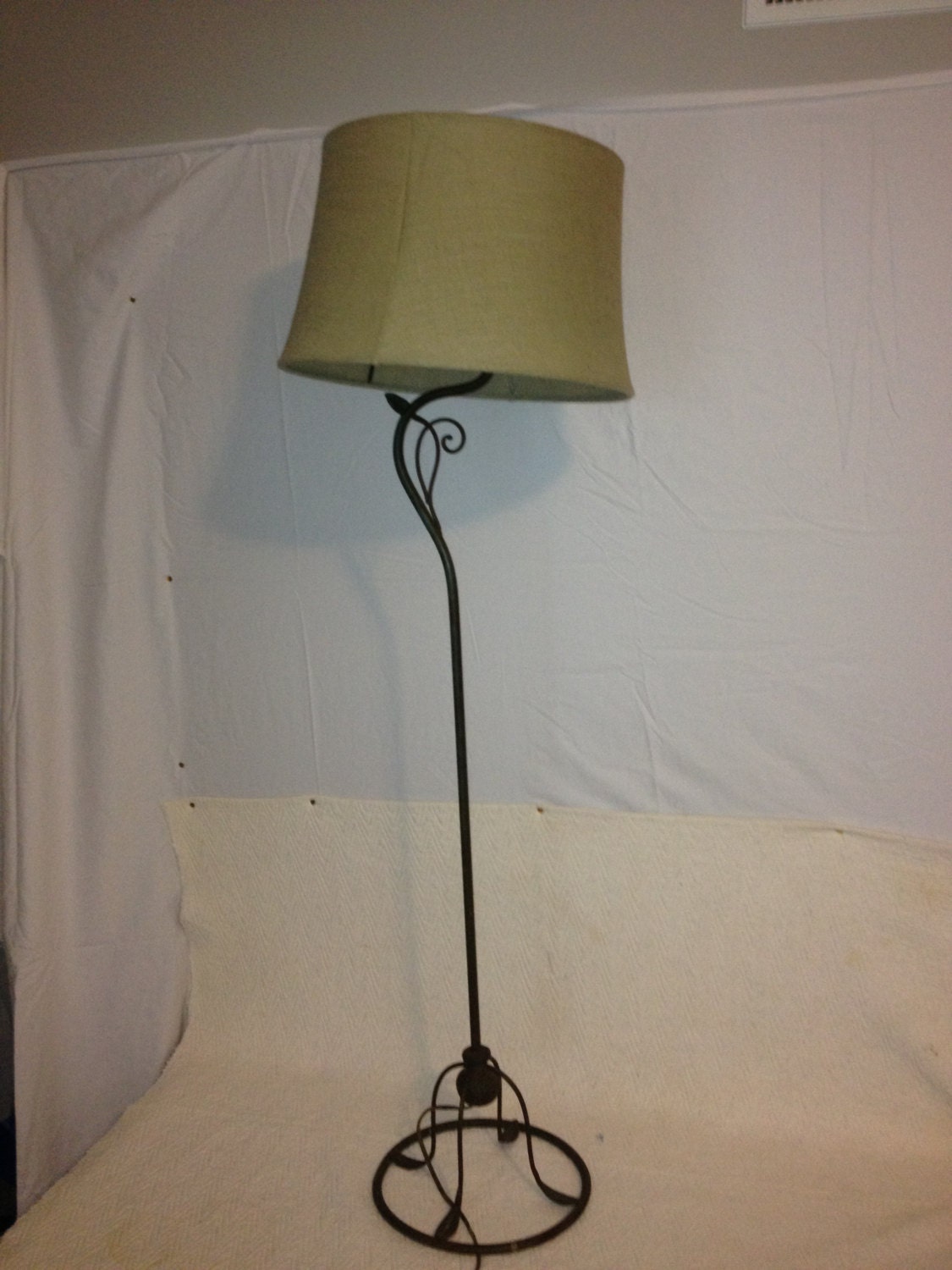 Ornate Antique Vintage Cast Iron Floor Lamp by GretchensVintology