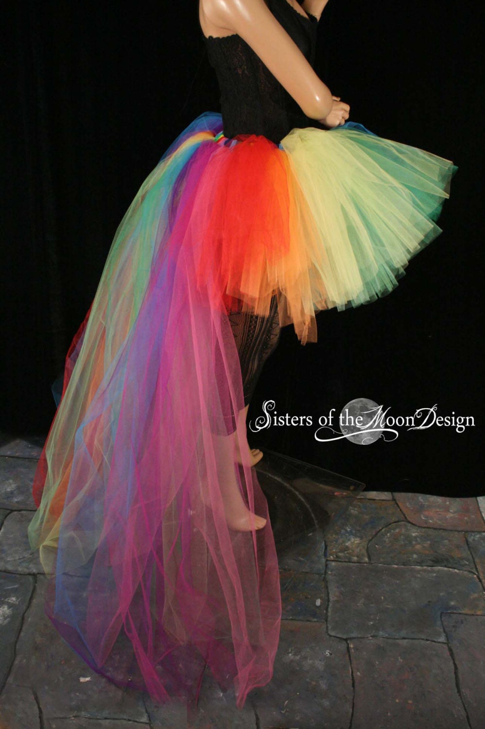 Hi Low Rainbow Tutu Skirt Pride Wedding Formal By Sistersofthemoon 1433