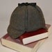 Sherlock Holmes Hat Deerstalker Hat in Brown and Black Wool