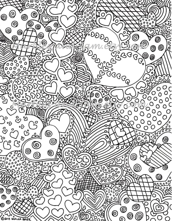valentines abstract coloring pages - photo #30