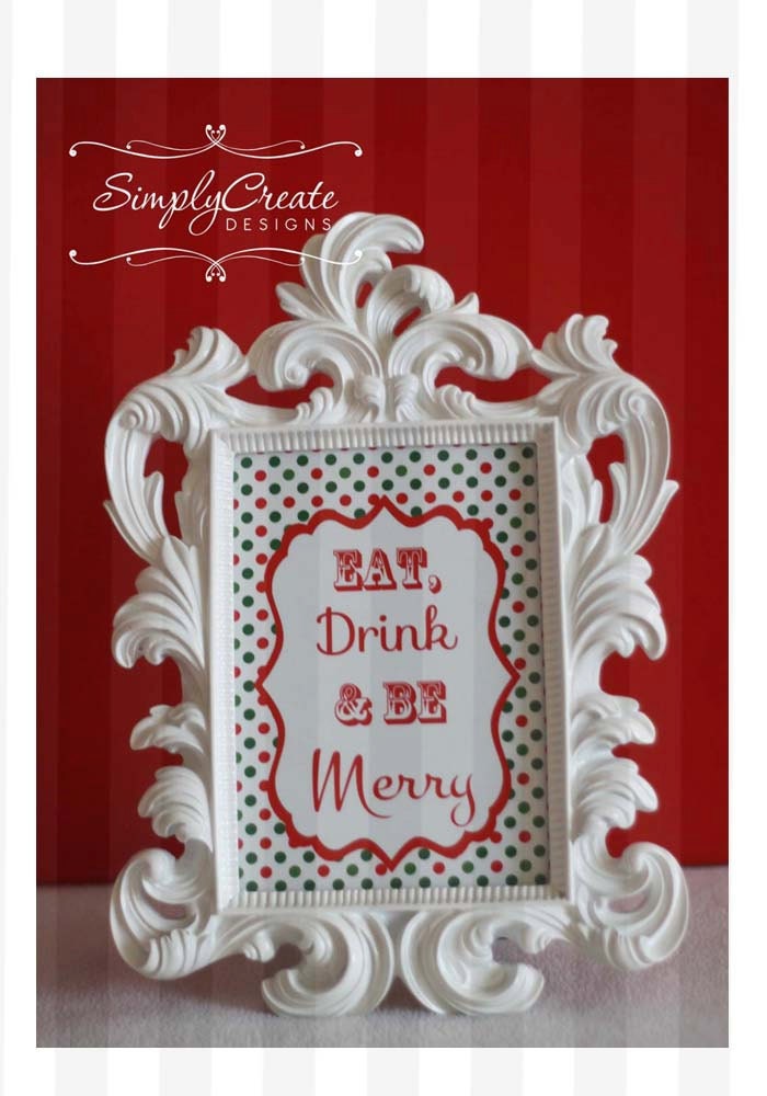 Christmas Party Package Merry Christmas Holiday DIGITAL Printable Banner cupcake toppers Il_570xn