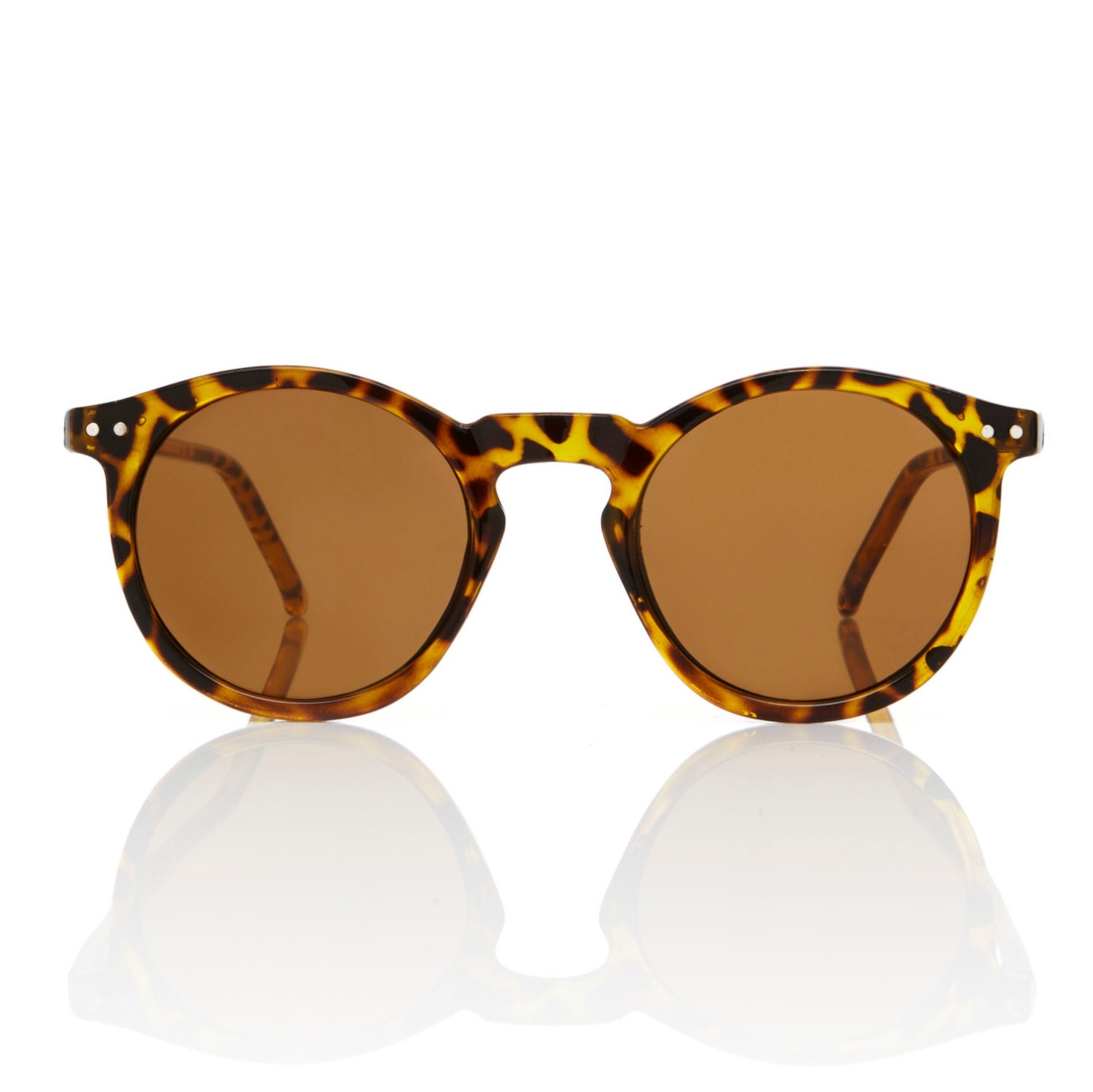 Mens Tortoise Round Frame O'Malley Sunglasses // Gatsby P3 - AmericanDeadstock