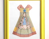 Framed Hanky Dress â�� Yellow Blue Brown Plaid - HankyDresses