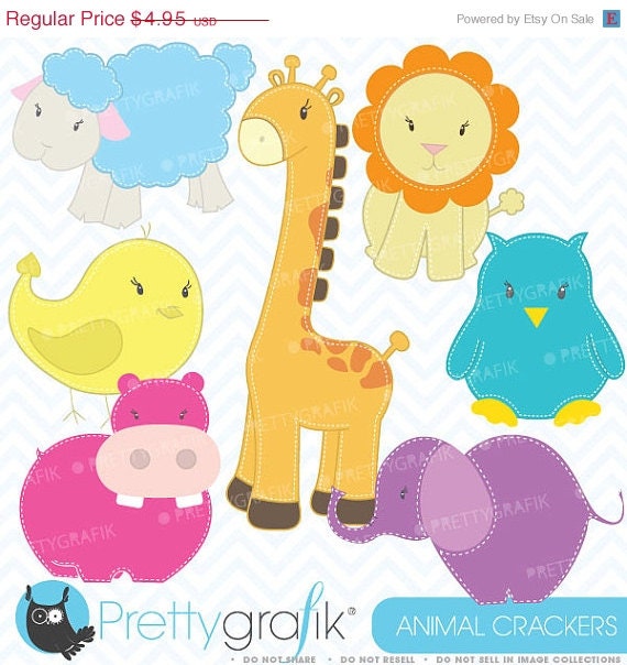 40% OFF SALE zoo animals clipart commercial use, vector graphics, digital clip art, digital images - CL449 Il_570xn