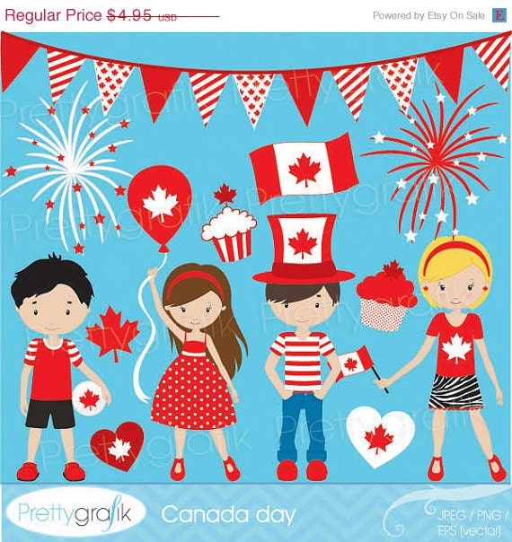 70% OFF SALE Canada day clipart commercial use, vector graphics, digital clip art, digital images - CL537 Il_570xn
