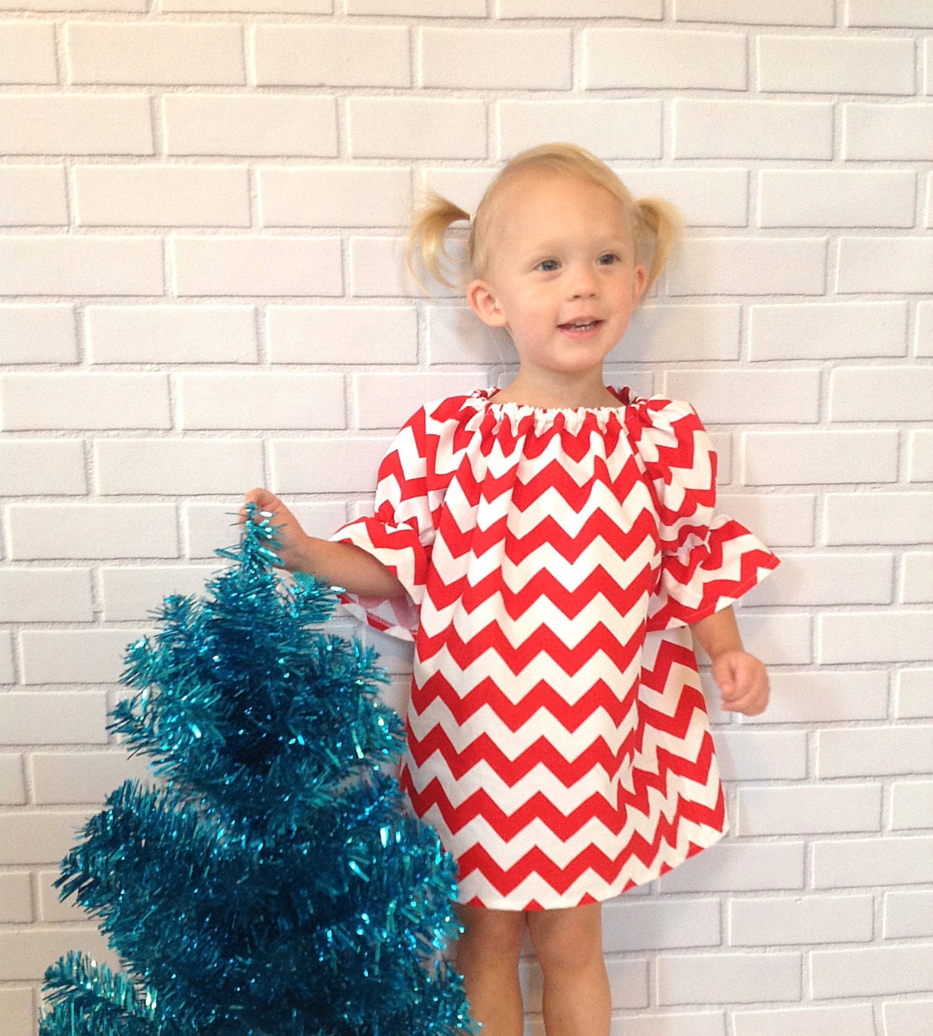 Toddler Chevron Christmas Dress Girls Red Dress Sister Dress Baby Christmas Clothes Boutique Clothing By Lucky Lizzy's - LuckyLizzys