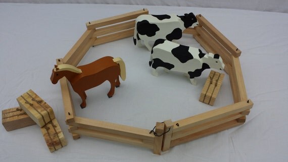 Wooden Toy Corral / Fence by CountryHandsWoodwork on Etsy