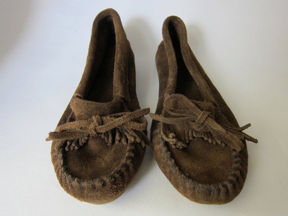 Vintage Minnetonka Moccasins 70s Fringe Moccasins By Theneonswan