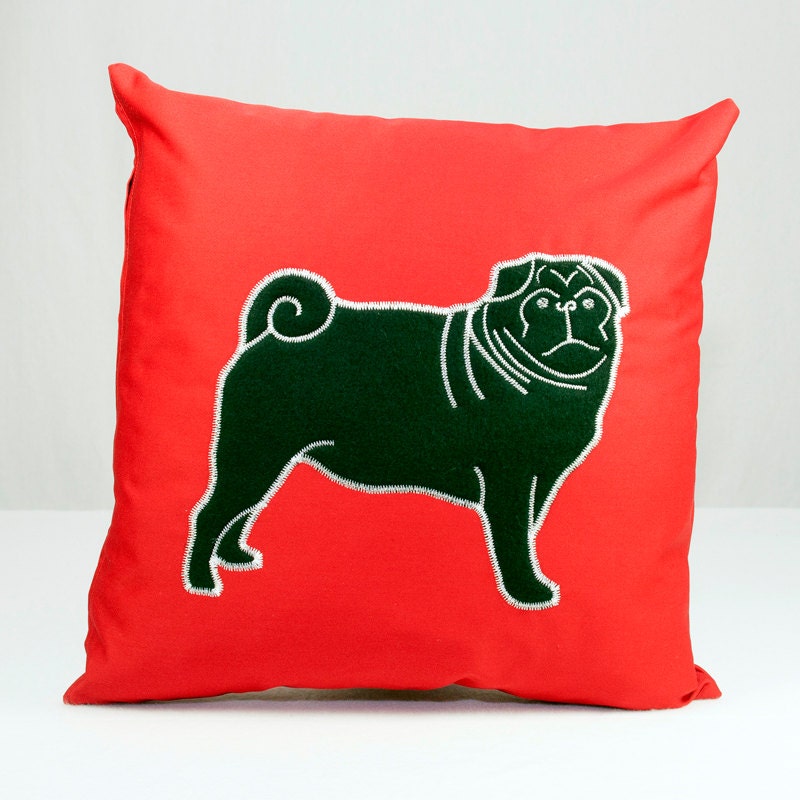 black pug cushion