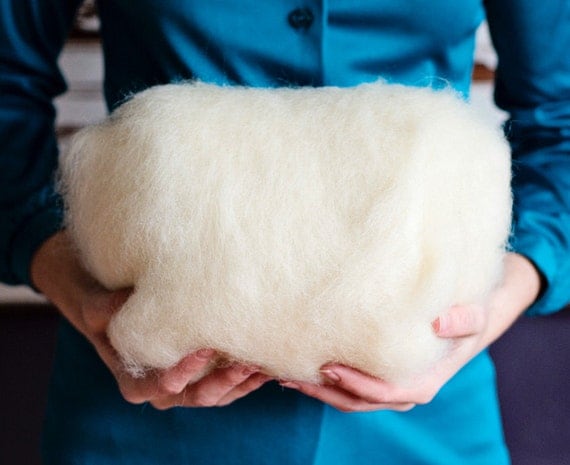 4 oz. Core Wool Batting For Needle Felting or Wet by FeltedSky