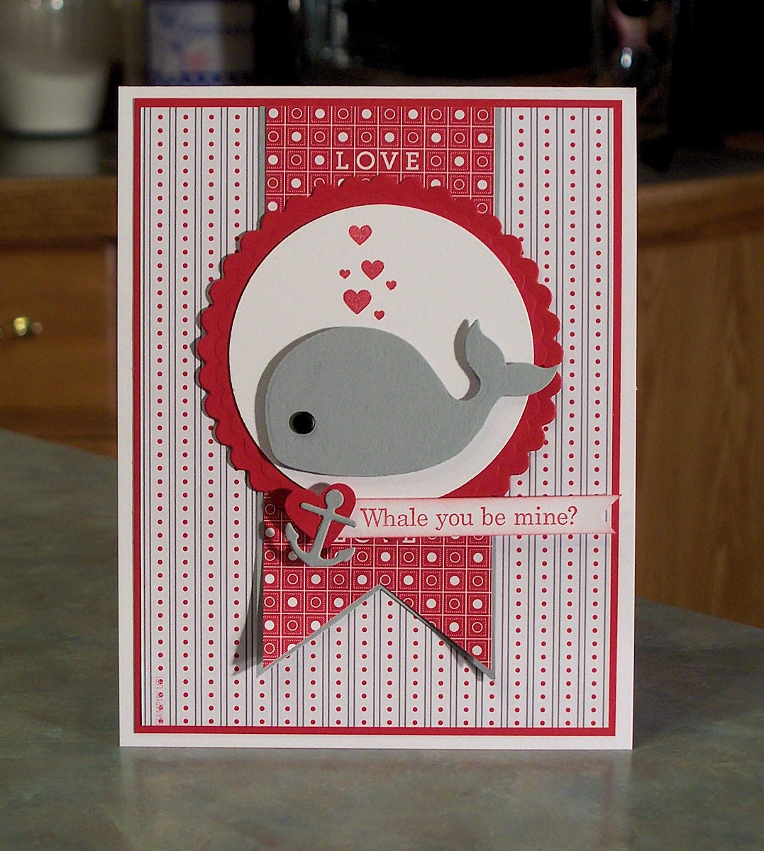 Valentines Day Card using Stampin Up Oh Whale by ...