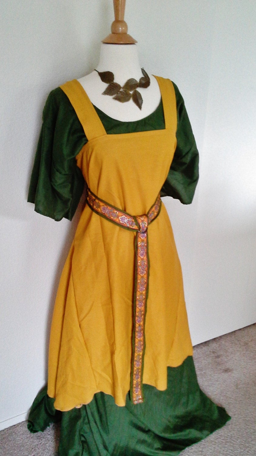 Custom Viking Apron Dress In Linen