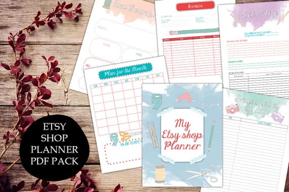 Etsy shop planner printable Etsy business plan by ...