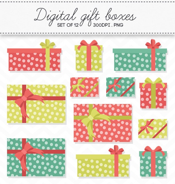 items similar to digital christmas gift boxes clipart items similar to digital christmas gift boxes clipart