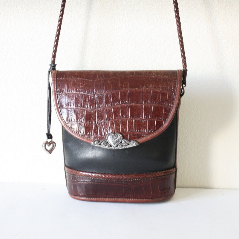 Vintage BRIGHTON Two Tone Cross Body Bag Purse by nstylevintage