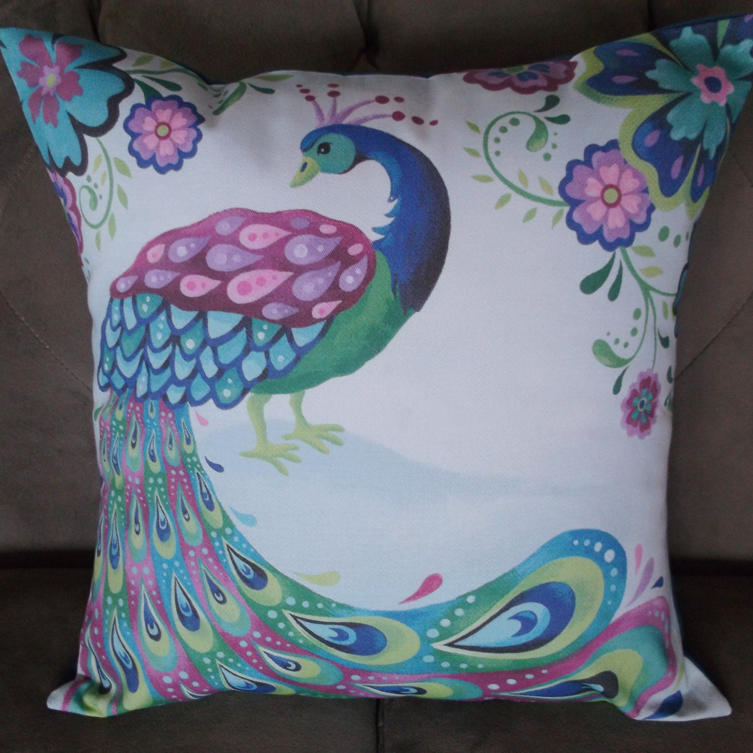 Peacock 16 X 16 Decorative Pillow Cover