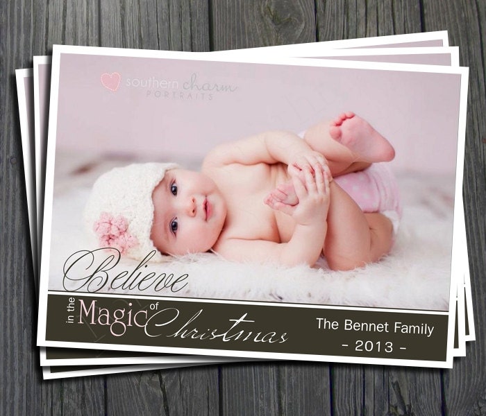 Photo Christmas Card - Printable Holiday Card Il_570xn